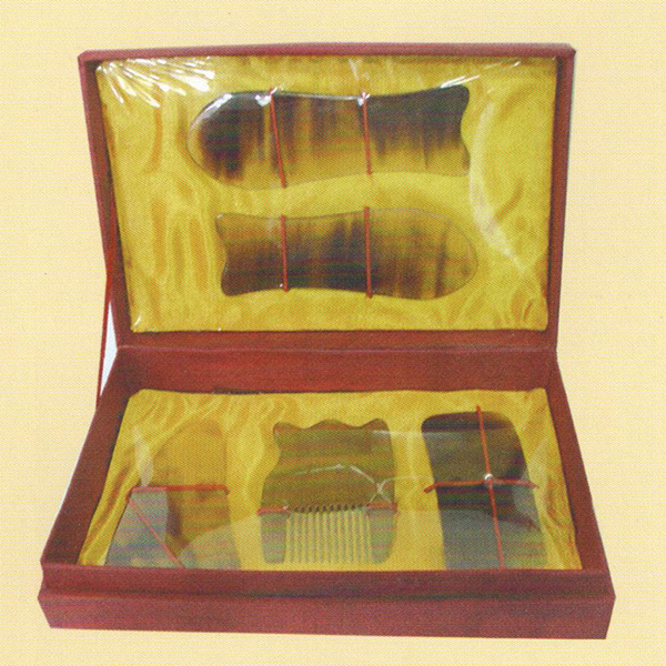 牛角刮痧套盒（黄）